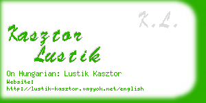 kasztor lustik business card
